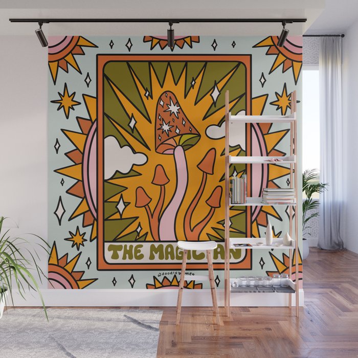 1. The Magician Mushroom Wall Mural