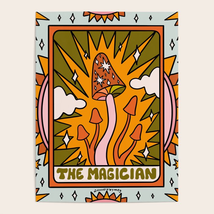 1. The Magician Mushroom Poster