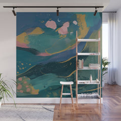 "You Are Worthy" Midnight Background Wall Mural
