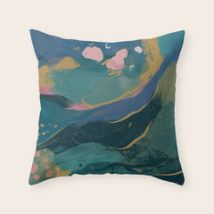 "You Are Worthy" Midnight Background Throw Pillow
