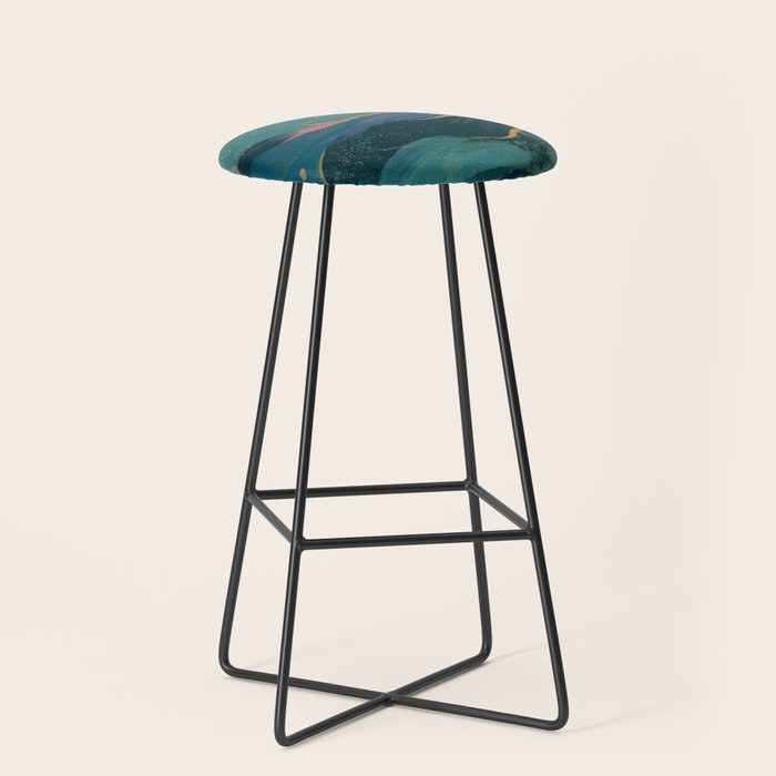"You Are Worthy" Midnight Background Stool