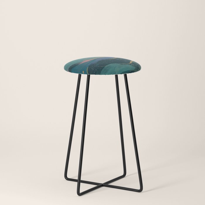 "You Are Worthy" Midnight Background Stool