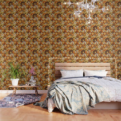 70's Floral Prints, Retro Art Wallpaper