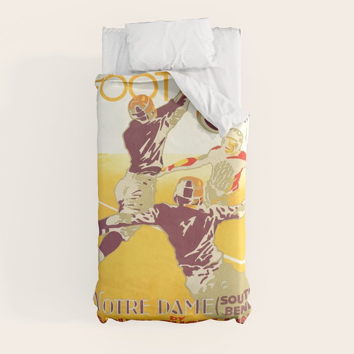 1926 Notre Dame By South Shore Line Advertising Poster Duvet Cover