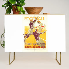 1926 Notre Dame By South Shore Line Advertising Poster Credenza