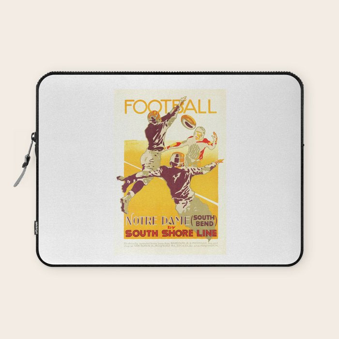 1926 Notre Dame By South Shore Line Advertising Poster Laptop Sleeve
