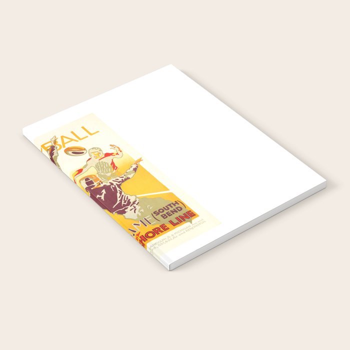1926 Notre Dame By South Shore Line Advertising Poster Notebook
