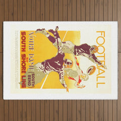 1926 Notre Dame By South Shore Line Advertising Poster Outdoor Rug