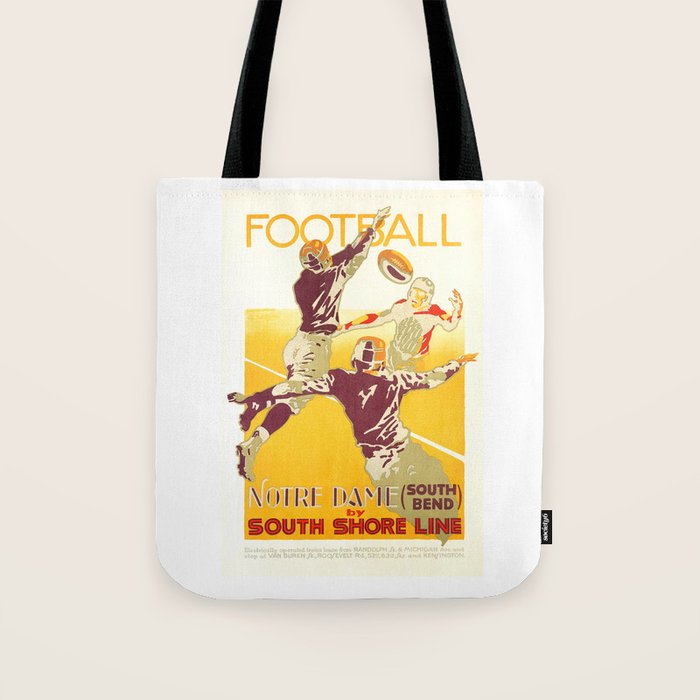 1926 Notre Dame By South Shore Line Advertising Poster Tote Bag