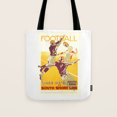 1926 Notre Dame By South Shore Line Advertising Poster Tote Bag