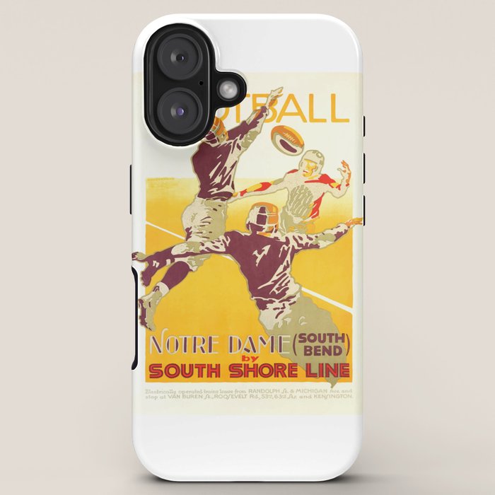 1926 Notre Dame By South Shore Line Advertising Poster iPhone Case