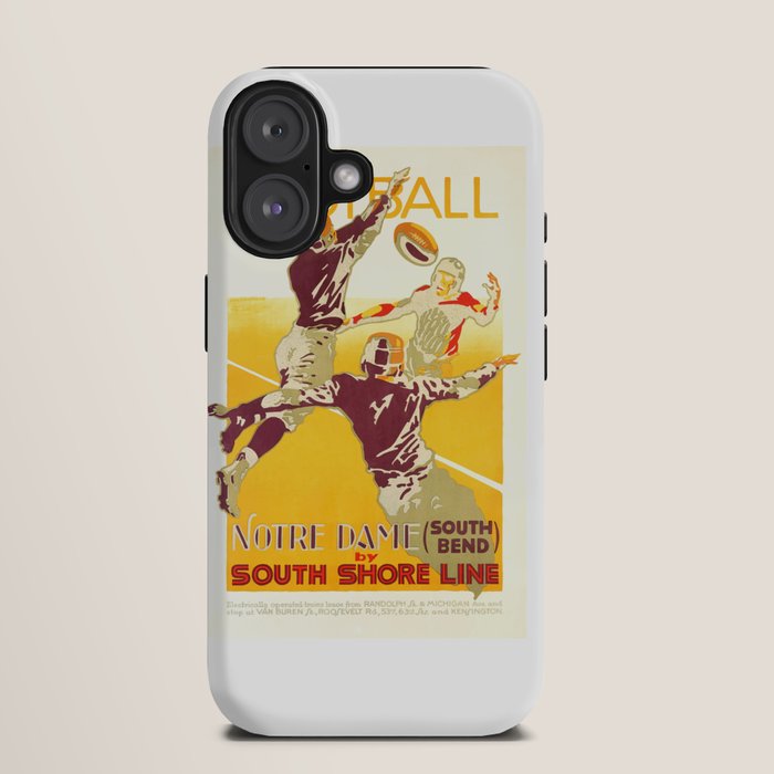1926 Notre Dame By South Shore Line Advertising Poster iPhone Case