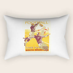1926 Notre Dame By South Shore Line Advertising Poster Rectangular Pillow
