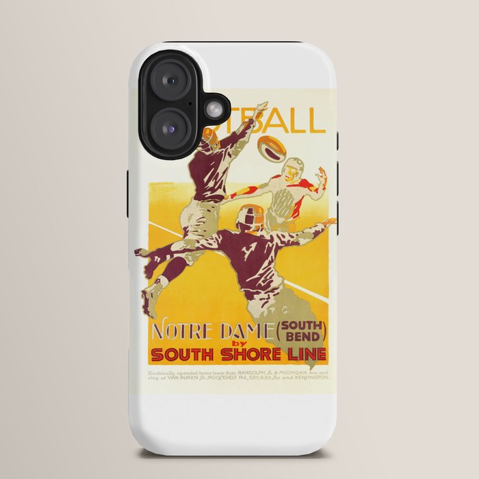 1926 Notre Dame By South Shore Line Advertising Poster iPhone Case