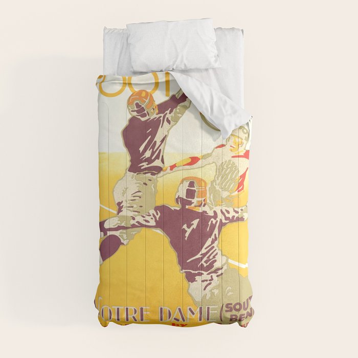1926 Notre Dame By South Shore Line Advertising Poster Comforter