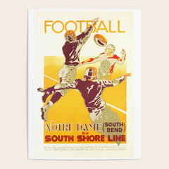 1926 Notre Dame By South Shore Line Advertising Poster Poster