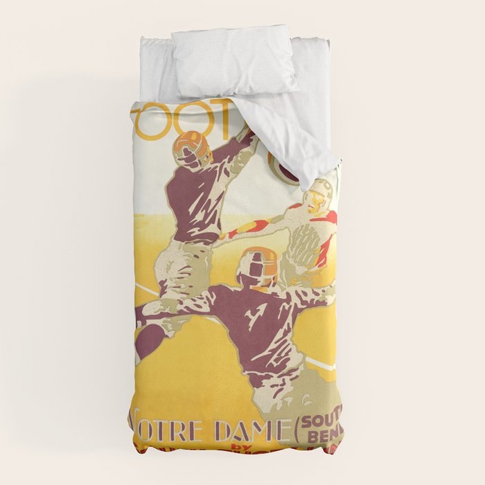 1926 Notre Dame By South Shore Line Advertising Poster Duvet Cover