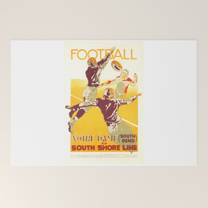 1926 Notre Dame By South Shore Line Advertising Poster Welcome Mat