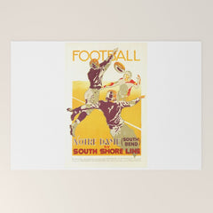 1926 Notre Dame By South Shore Line Advertising Poster Welcome Mat