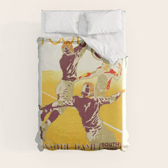 1926 Notre Dame By South Shore Line Advertising Poster Duvet Cover