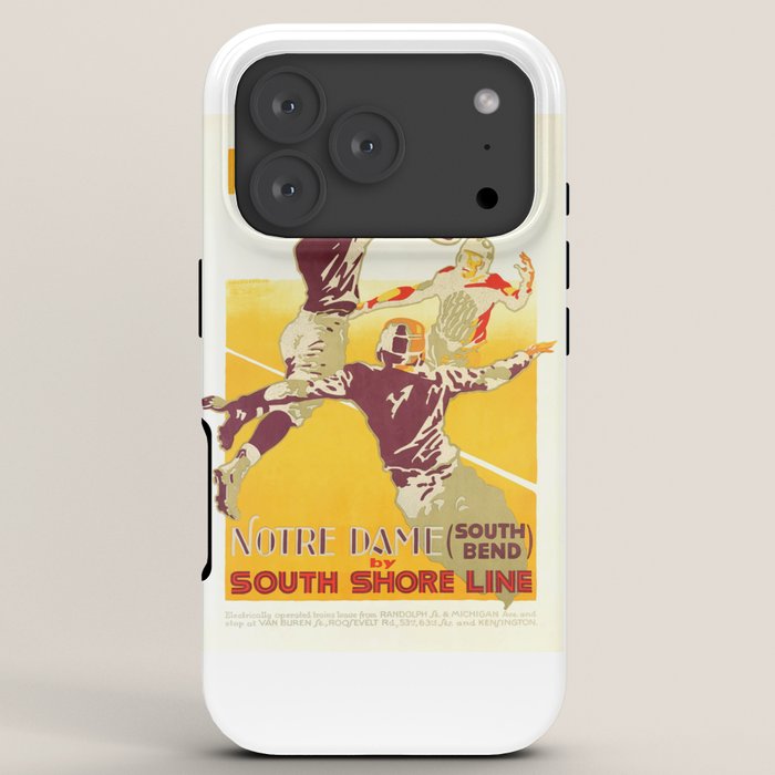 1926 Notre Dame By South Shore Line Advertising Poster iPhone Case