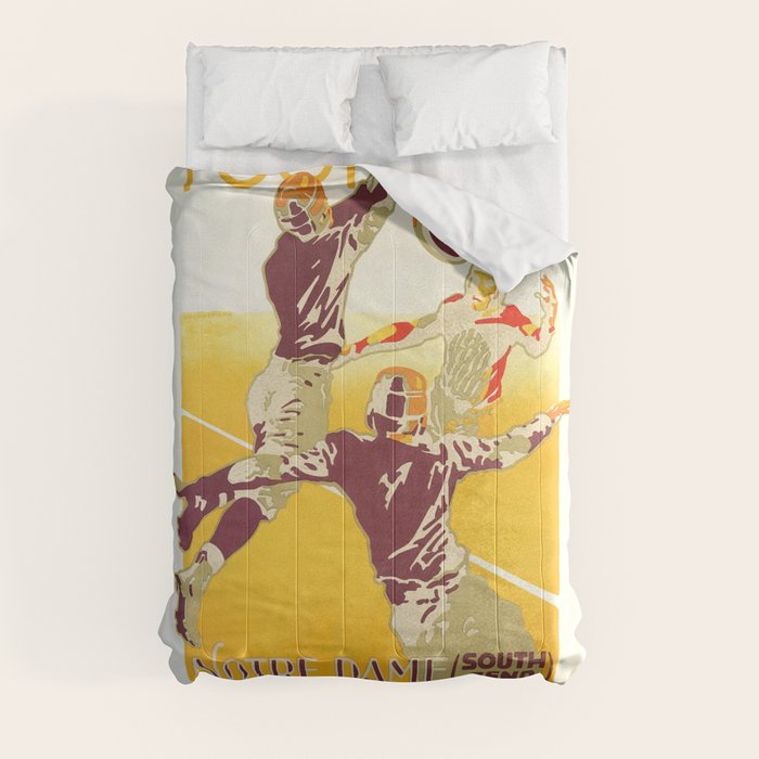 1926 Notre Dame By South Shore Line Advertising Poster Comforter