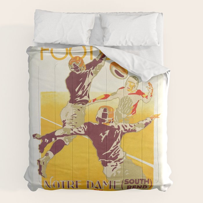1926 Notre Dame By South Shore Line Advertising Poster Comforter