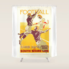 1926 Notre Dame By South Shore Line Advertising Poster Shower Curtain