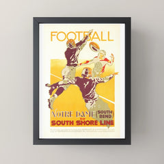 1926 Notre Dame By South Shore Line Advertising Poster Mini Art Print