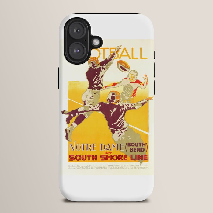 1926 Notre Dame By South Shore Line Advertising Poster iPhone Case