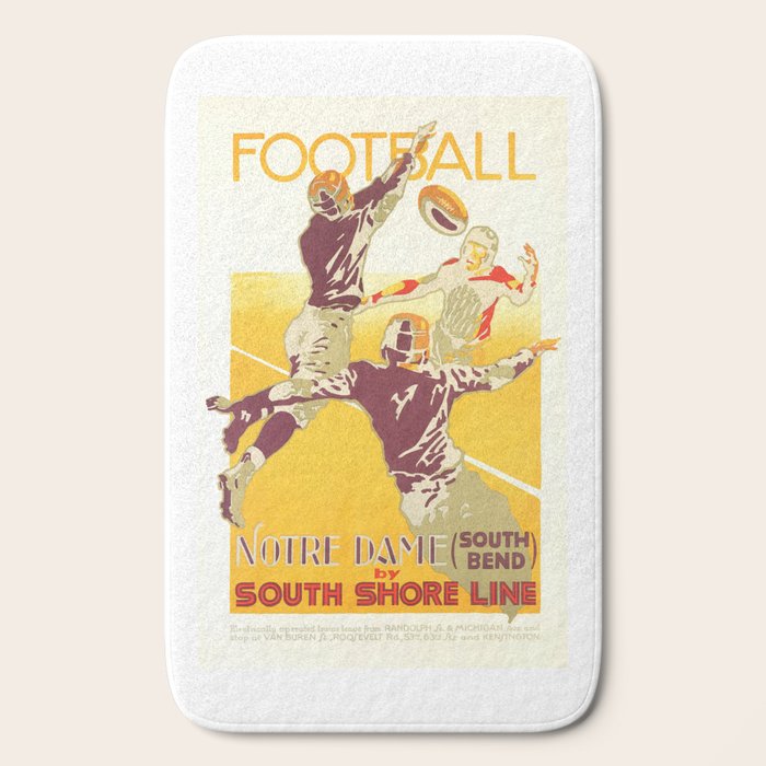 1926 Notre Dame By South Shore Line Advertising Poster Bath Mat