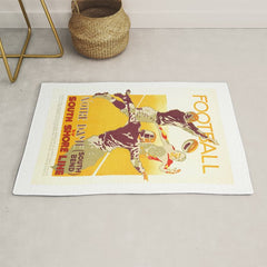 1926 Notre Dame By South Shore Line Advertising Poster Rug