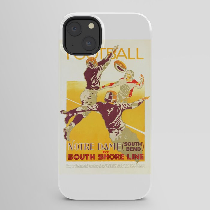 1926 Notre Dame By South Shore Line Advertising Poster iPhone Case