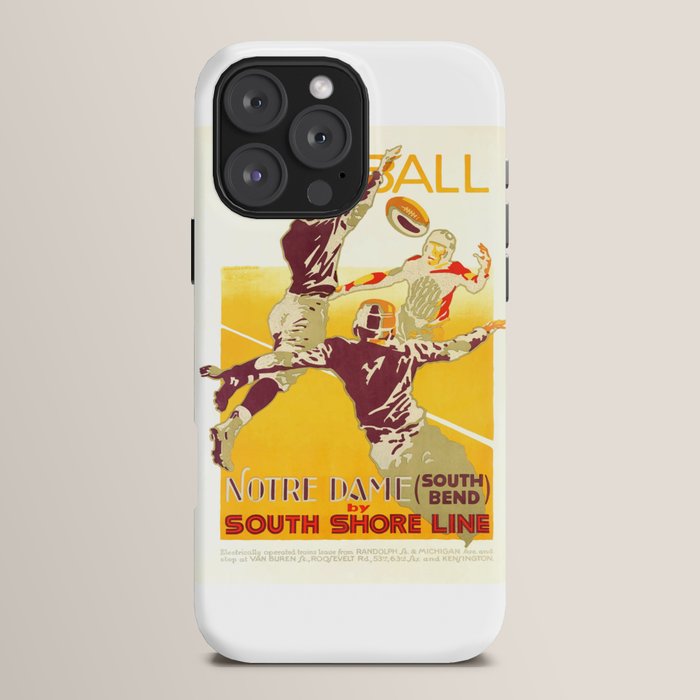 1926 Notre Dame By South Shore Line Advertising Poster iPhone Case