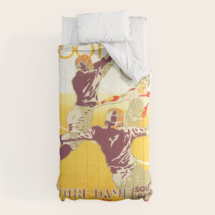 1926 Notre Dame By South Shore Line Advertising Poster Comforter