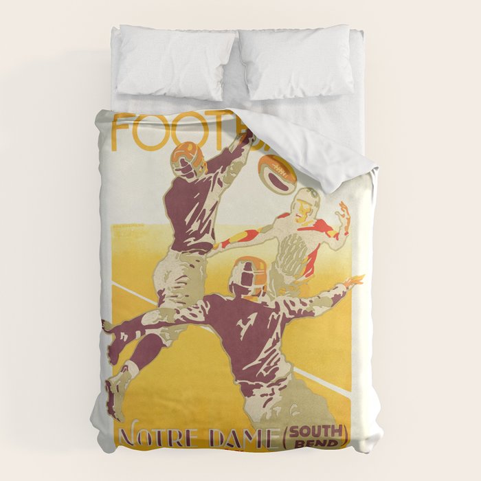 1926 Notre Dame By South Shore Line Advertising Poster Duvet Cover