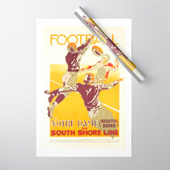 1926 Notre Dame By South Shore Line Advertising Poster Wrapping Paper