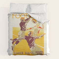 1926 Notre Dame By South Shore Line Advertising Poster Duvet Cover