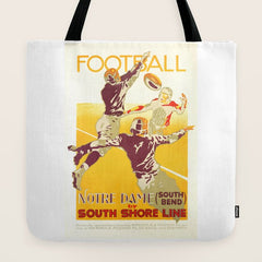 1926 Notre Dame By South Shore Line Advertising Poster Tote Bag