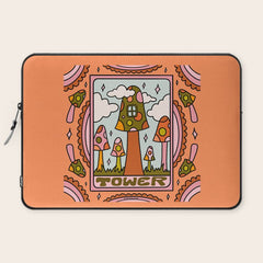 16. Tower Tarot Mushroom Laptop Sleeve