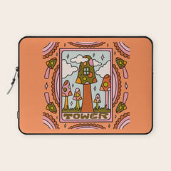 16. Tower Tarot Mushroom Laptop Sleeve