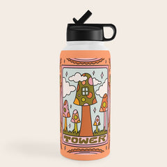 16. Tower Tarot Mushroom Water Bottle