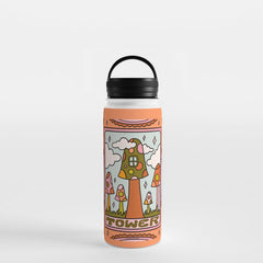 16. Tower Tarot Mushroom Water Bottle