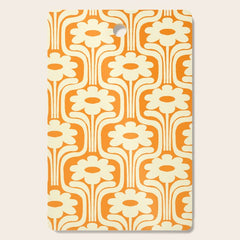 70s Orange Flower Pattern Cutting Board