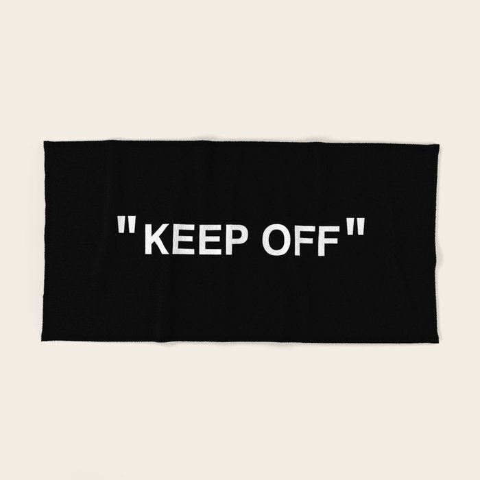 "KEEP OFF" Dark Edition Bath Towel