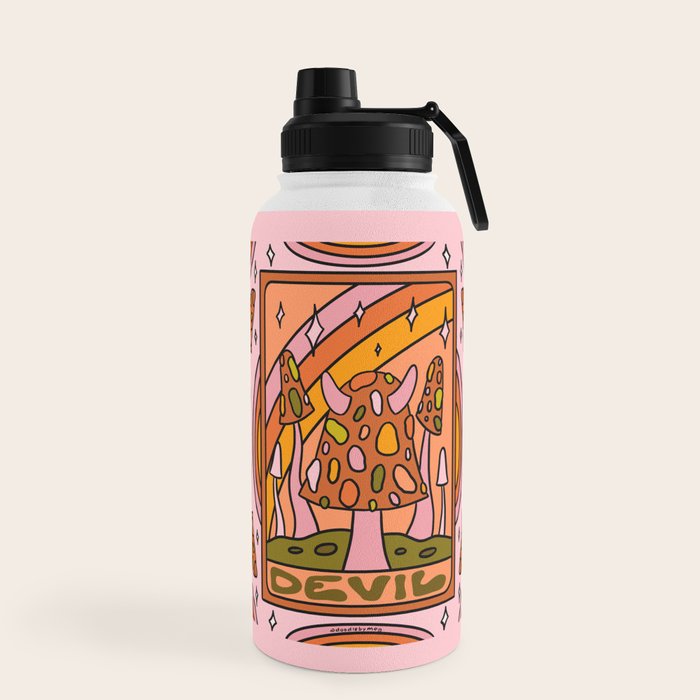 15. Devil Tarot Mushroom Water Bottle