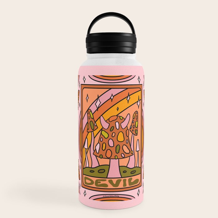 15. Devil Tarot Mushroom Water Bottle