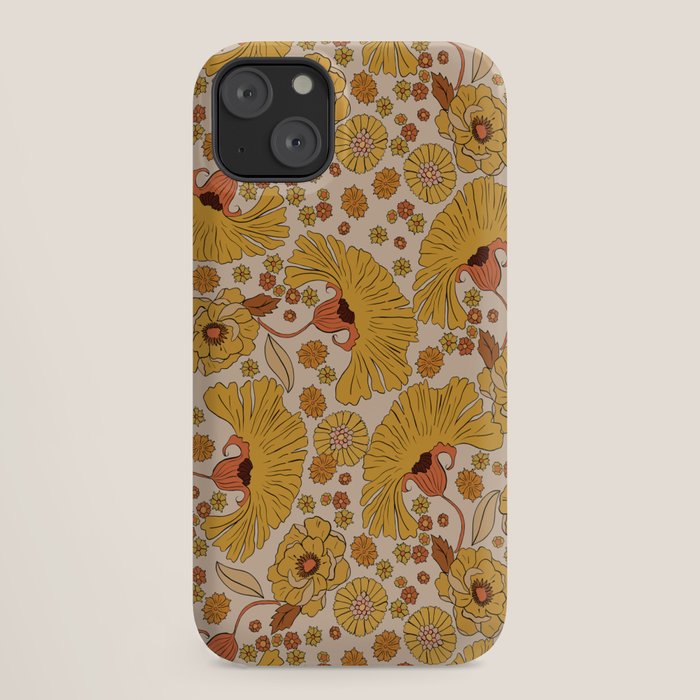 70s Floral Pattern iPhone Case