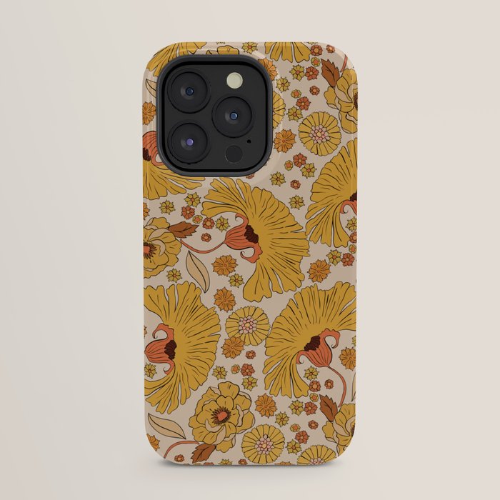 70s Floral Pattern iPhone Case