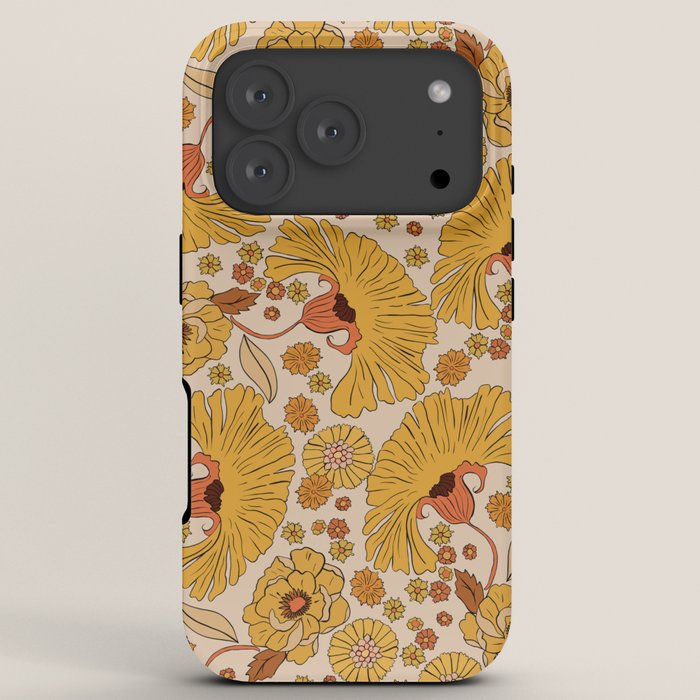 70s Floral Pattern iPhone Case